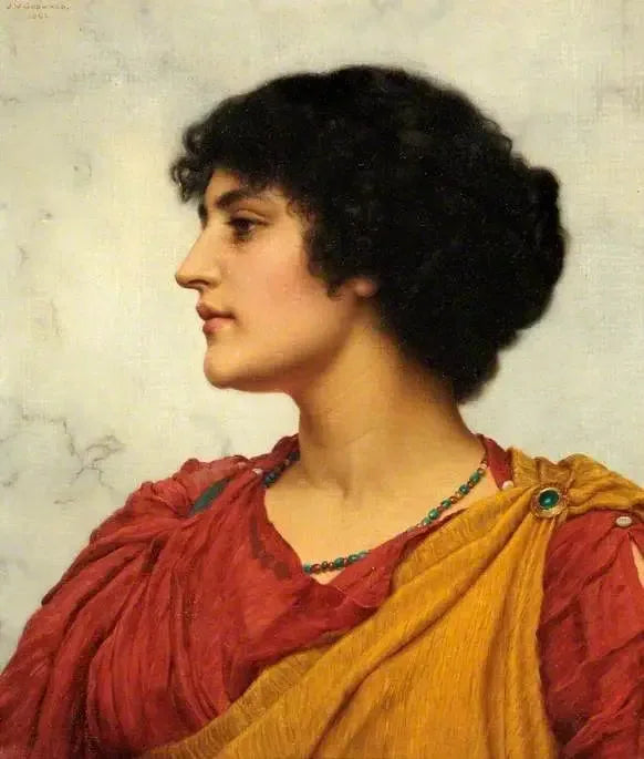 The head of an Italian girl - John William Godward