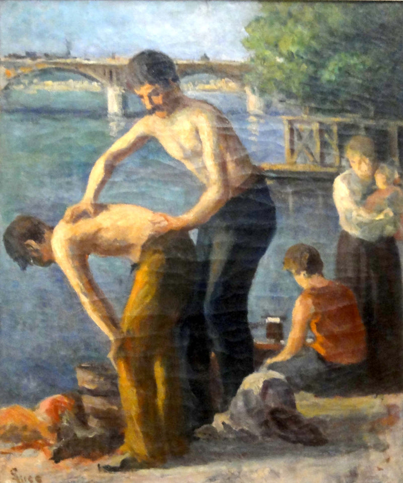 The toilette at the Pont des Saints-Pères - Maximilien Luce