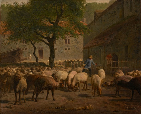The Sheep Shearing - Jean-François Millet