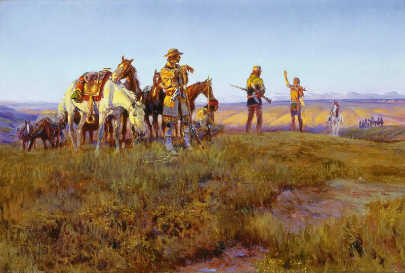 The Trêve of Wildman – The Peace Pipe - Charles Marion Russell