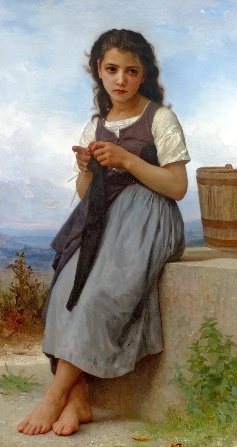 The Knitter - Bouguereau