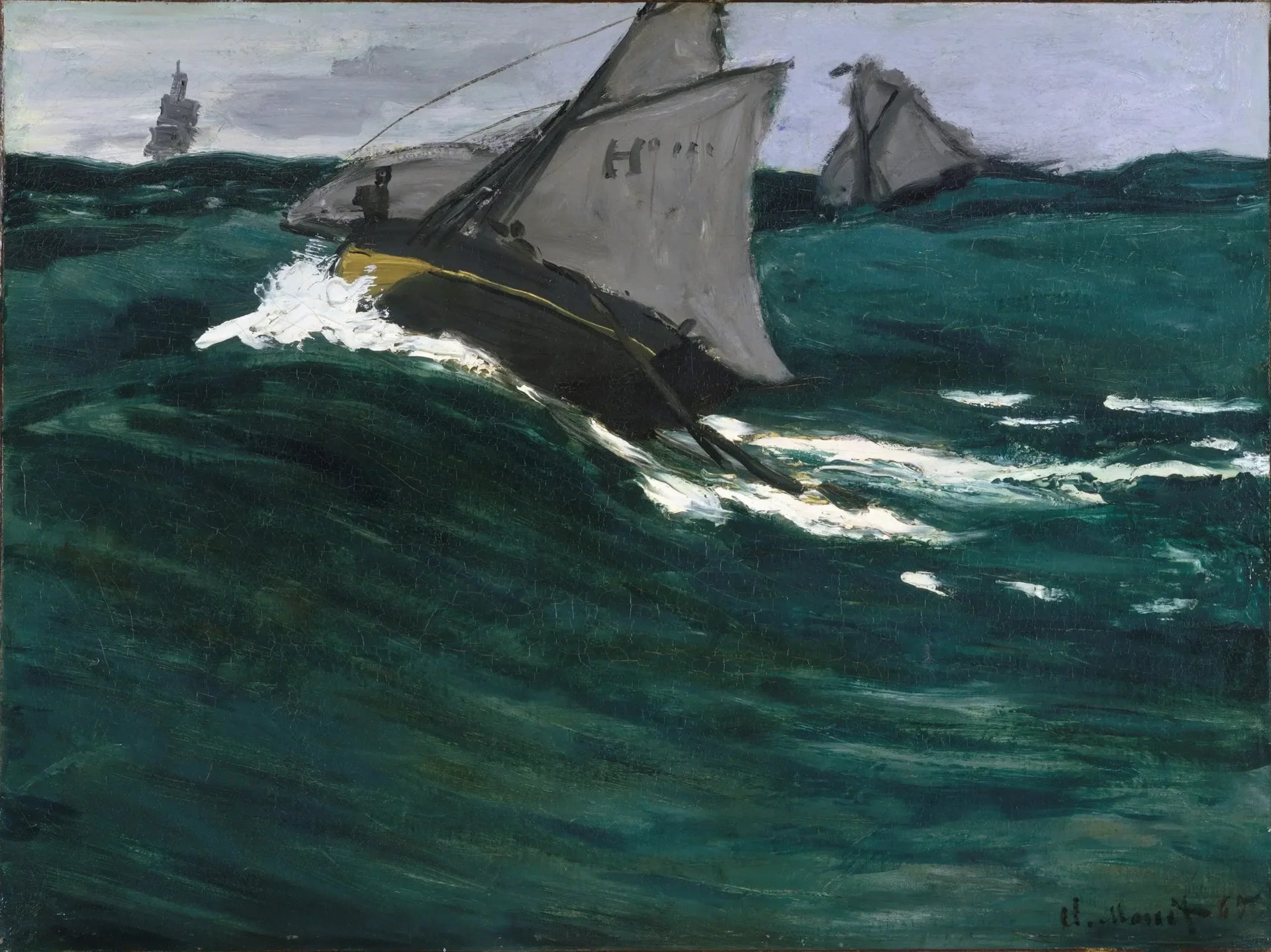 La Vague verte - Claude Monet image 1 copie peinte à la main à l’huile