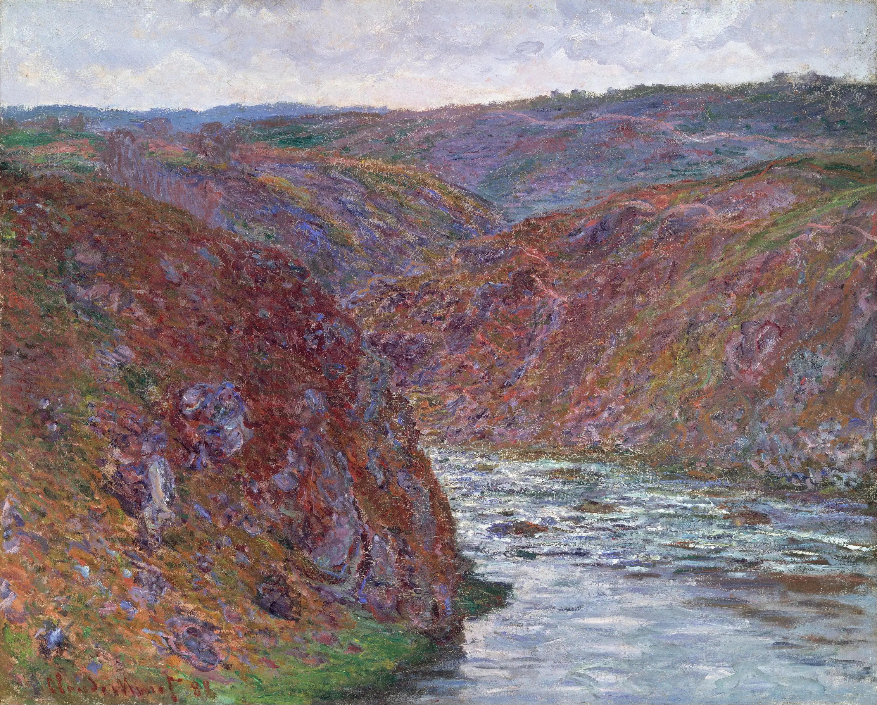 Reproduction du tableau « La vallée de la Creuse (jour gris) - Claude Monet » par Alpha Reproduction en peinture à l’huile