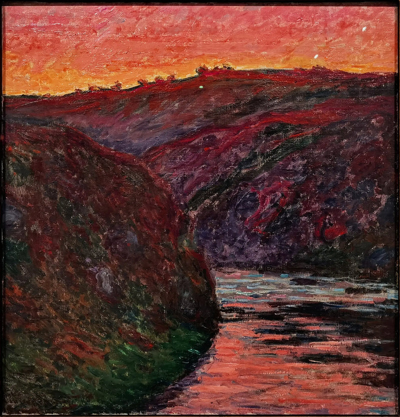 The Creuse Valley, setting sun - Claude Monet