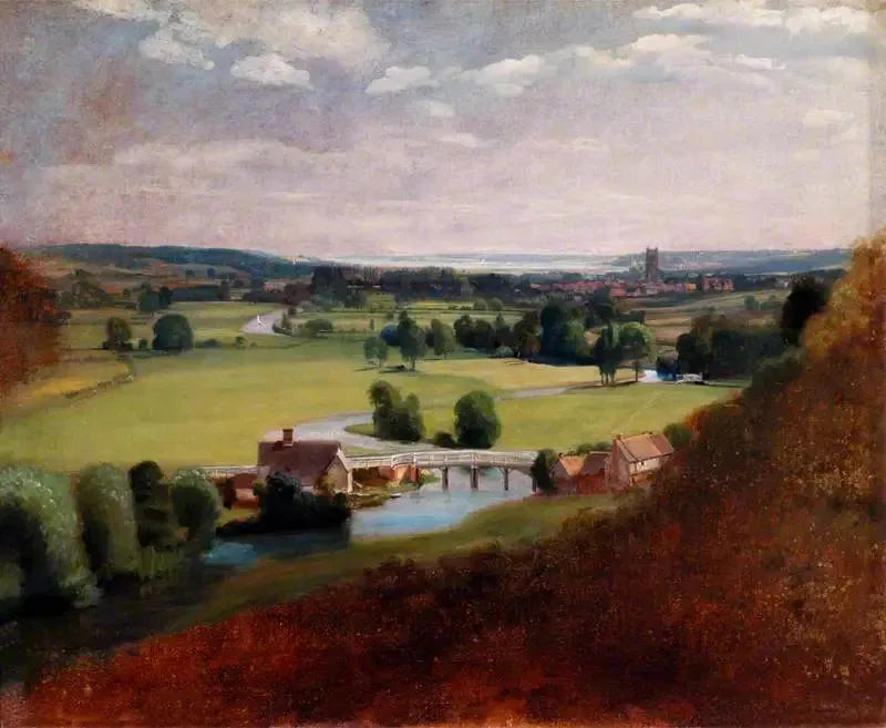 The Valley of the Stour with Dedham in the distance - John Constable