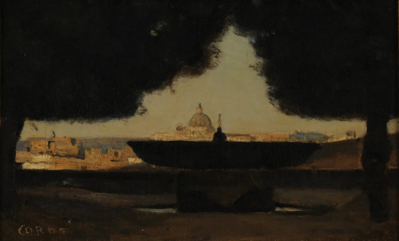 The Vasque of the Villa Médicis - Jean-Baptiste Camille Corot