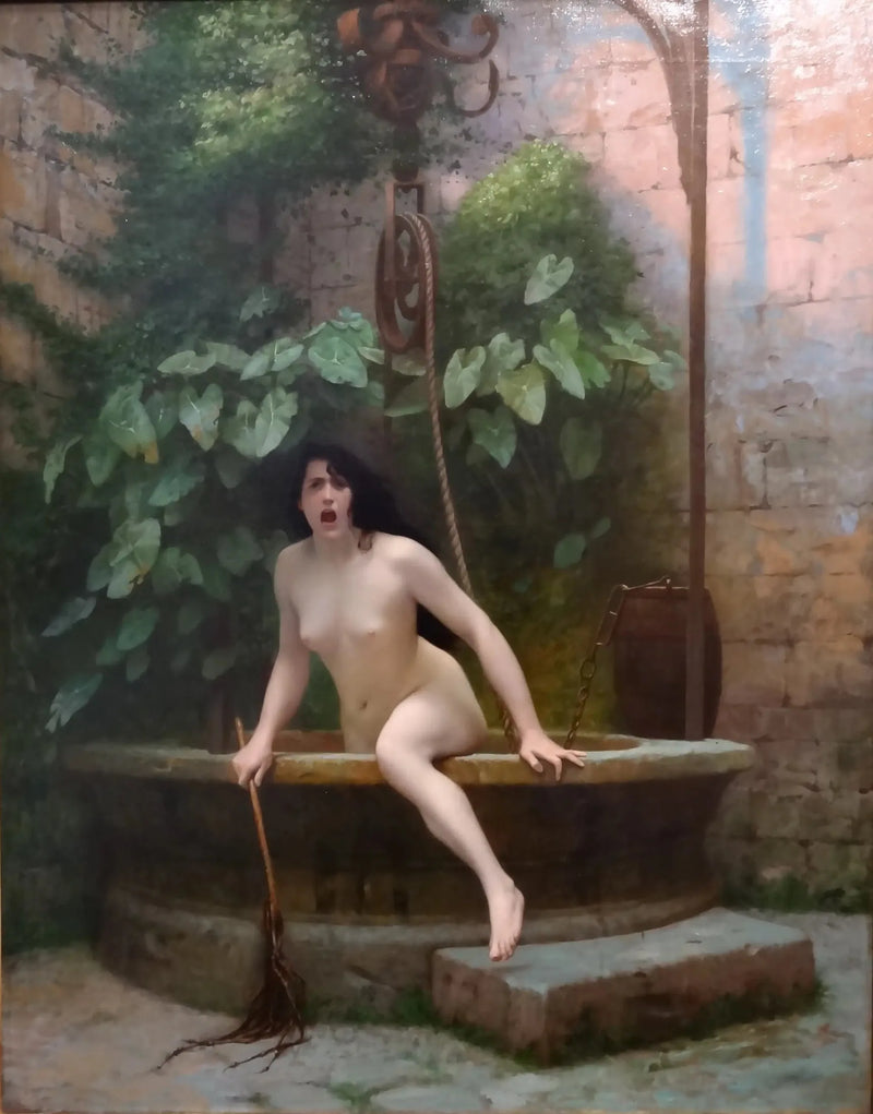 The Truth Coming Out of the Well Armed with Her Whip to Punish Humanity - Jean-Léon Gérôme