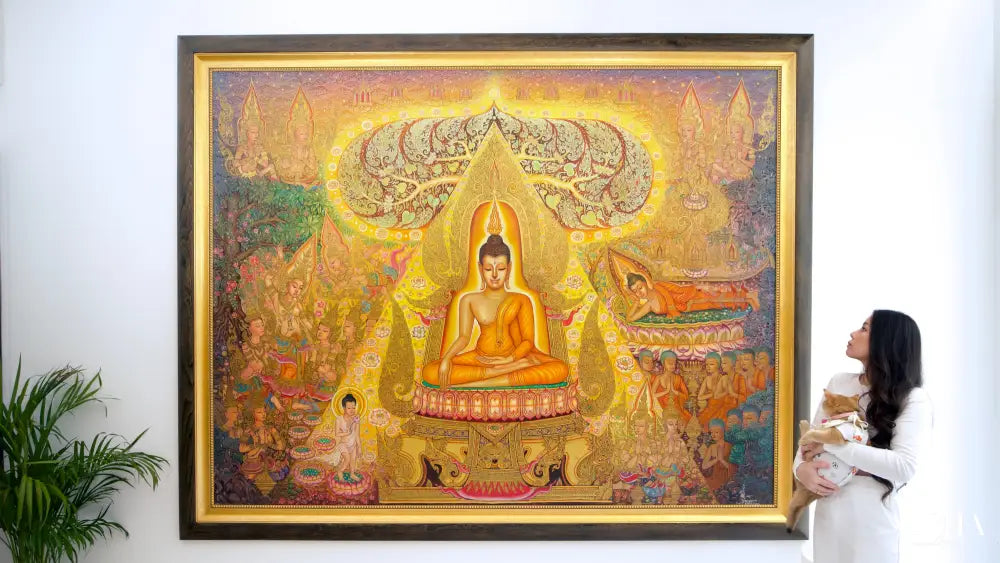 La Vie de Bouddha – Siwakorn | 240 x 180 cm Reproductions de tableaux à la peinture à l’huile