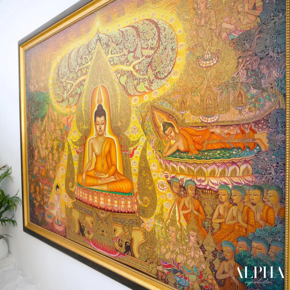 La Vie de Bouddha – Siwakorn | 240 x 180 cm Reproductions de tableaux à la peinture à l’huile