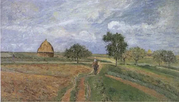 The Old Road from Ennery to Pontoise - Camille Pissarro