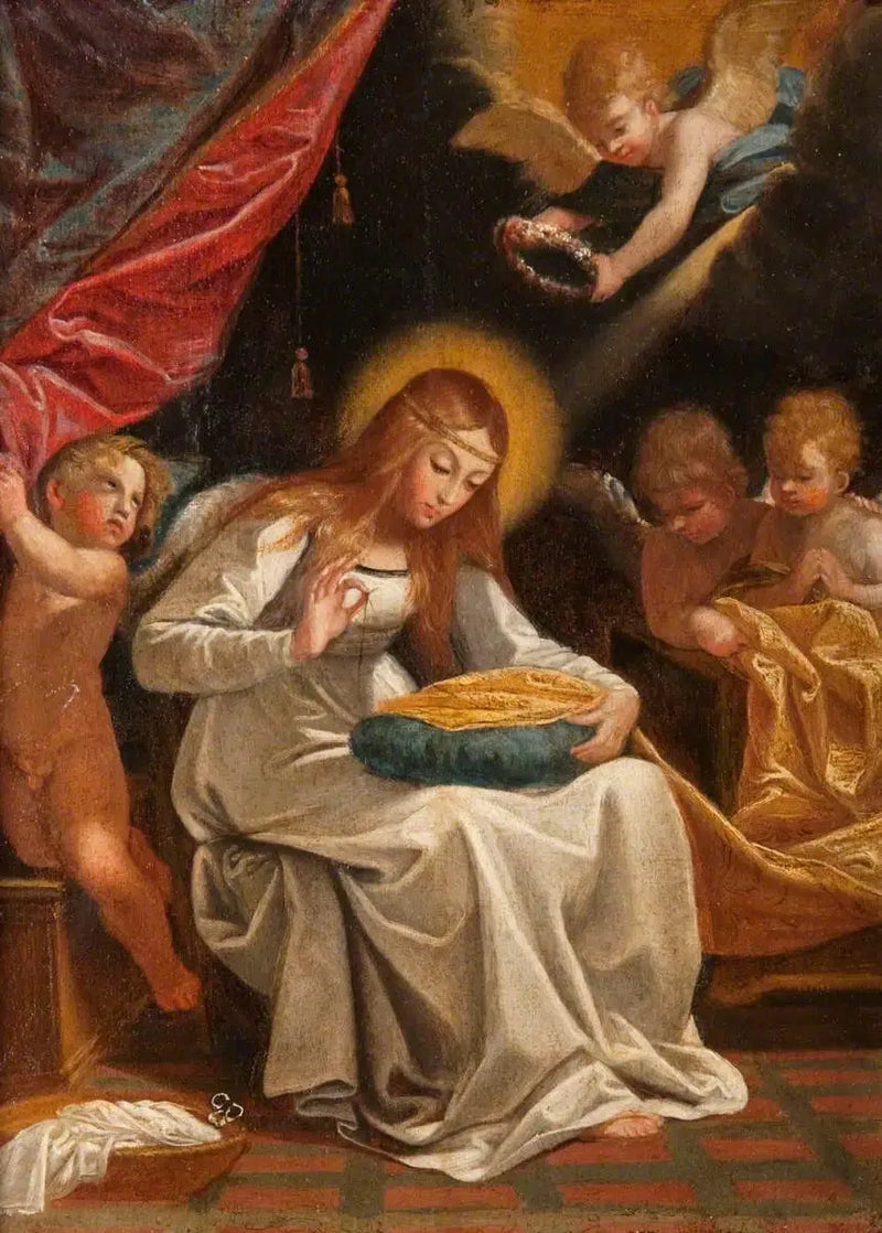 The Virgin Sewing - Guido Reni