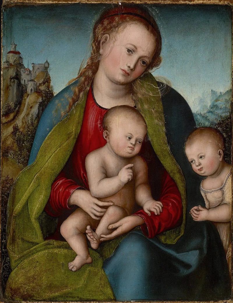 The Virgin and Child adored by Saint John the Baptist as a child - Lucas Cranach the Elder