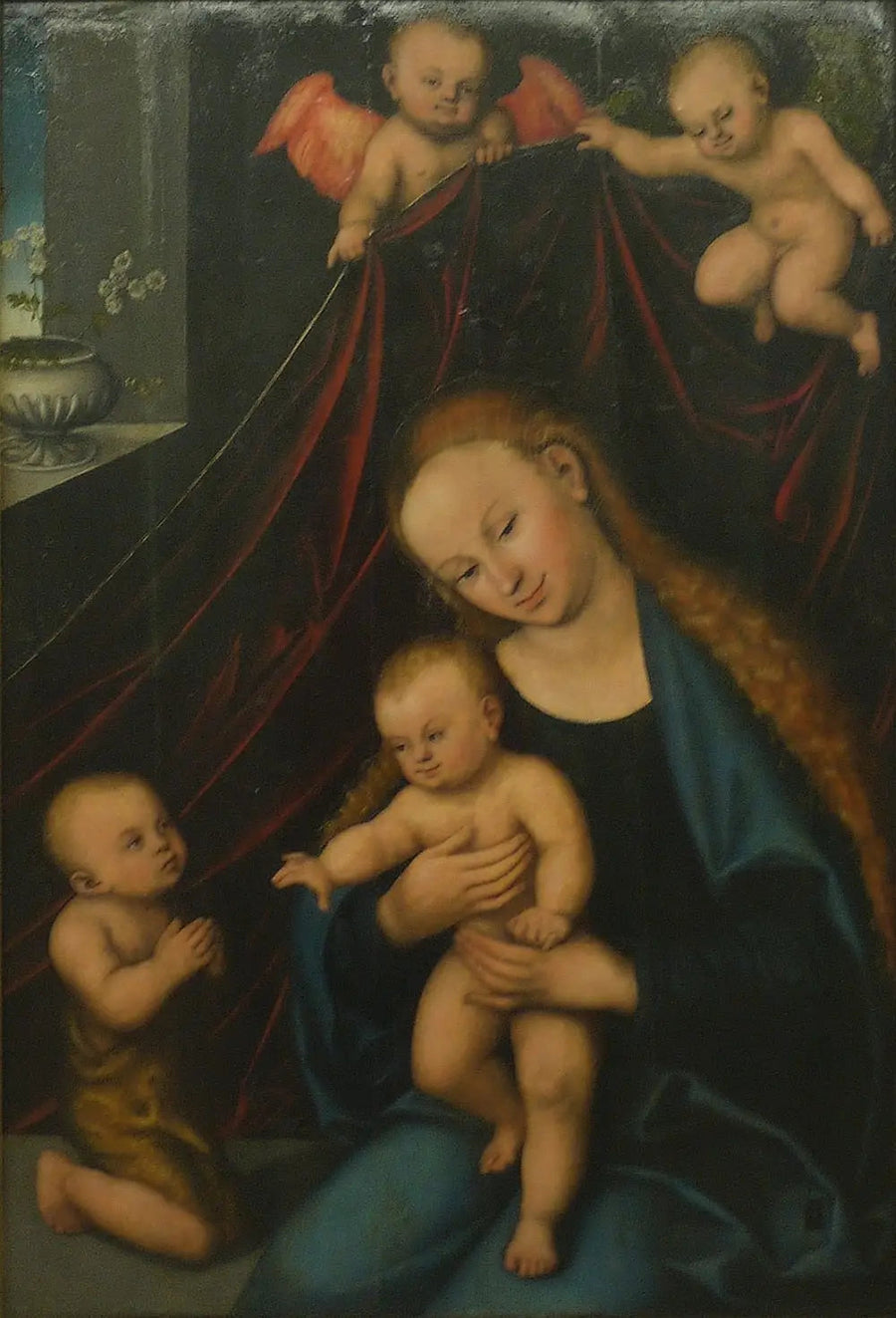 The Virgin and Child adored by Saint John the Baptist - Lucas Cranach the Elder