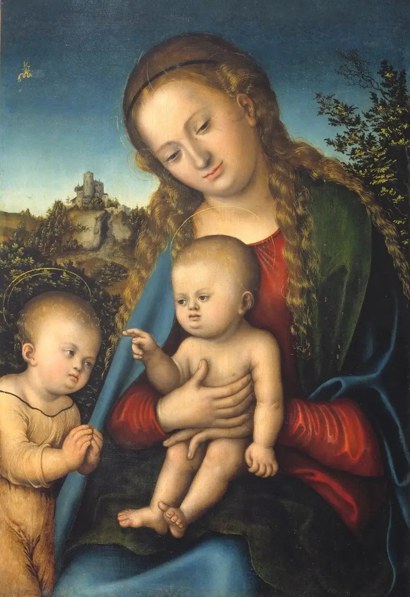 The Virgin and Child adored by Saint John the Baptist - Lucas Cranach the Elder