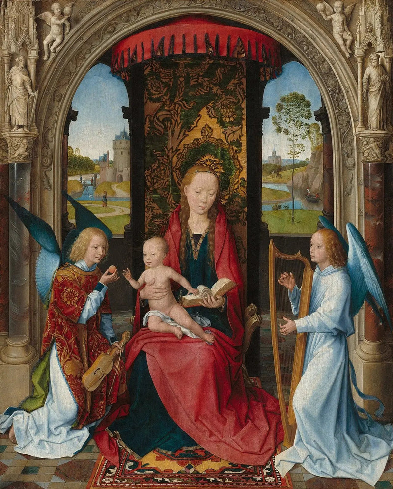 The Virgin and Child with Angels - Hans Memling