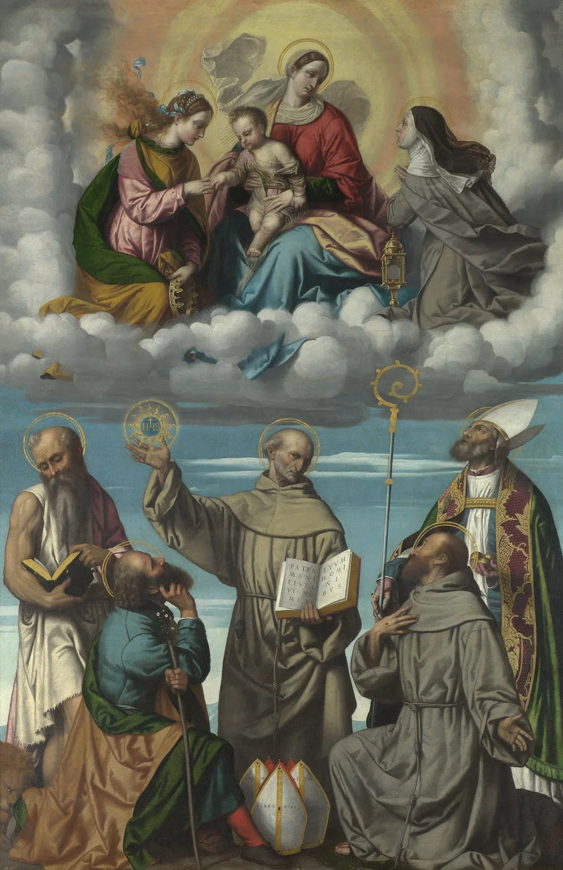 The Virgin and Child with Saints - Alessandro Bonvicino