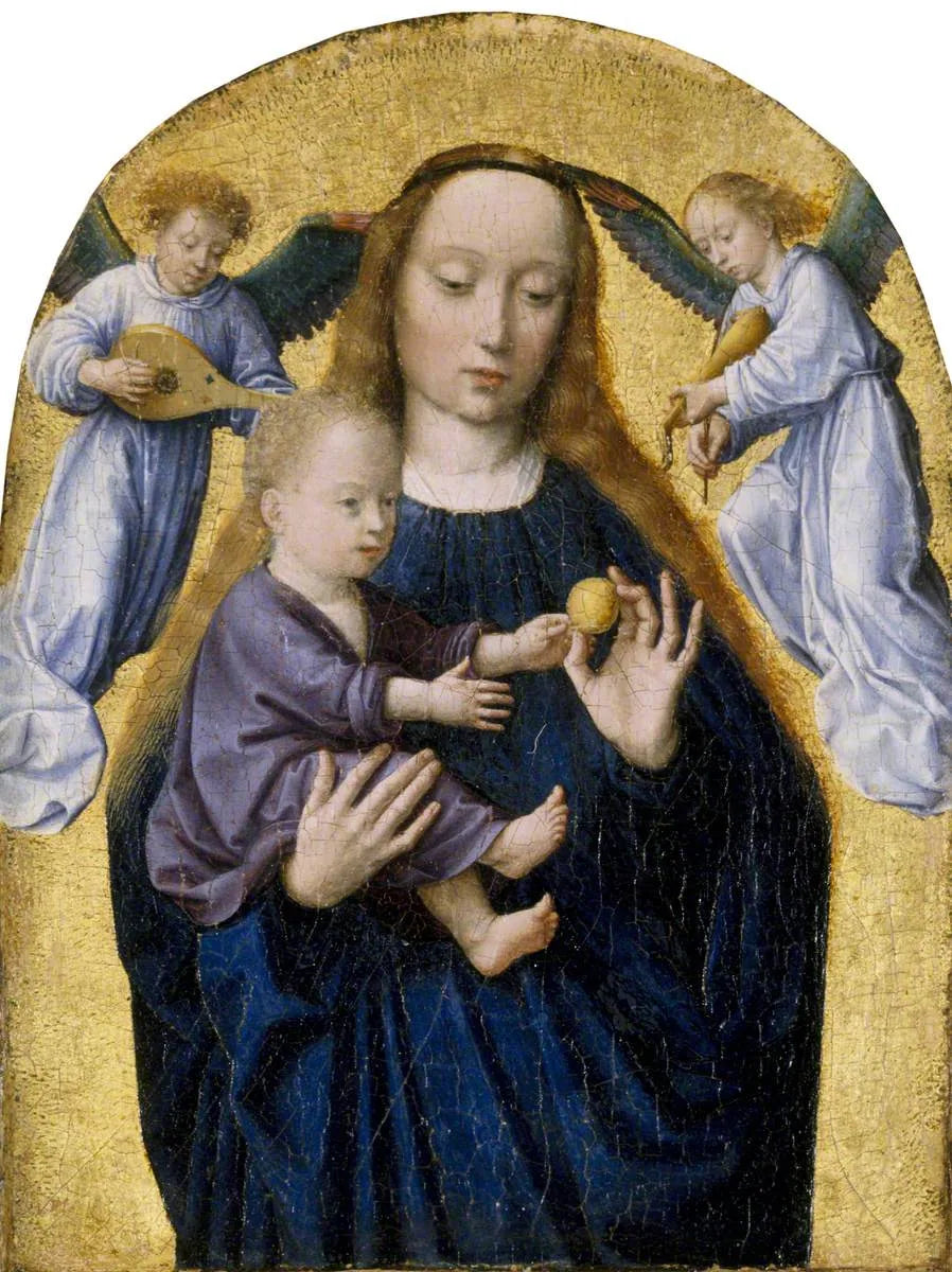 The Virgin and Child with Two Musician Angels - Gérard David