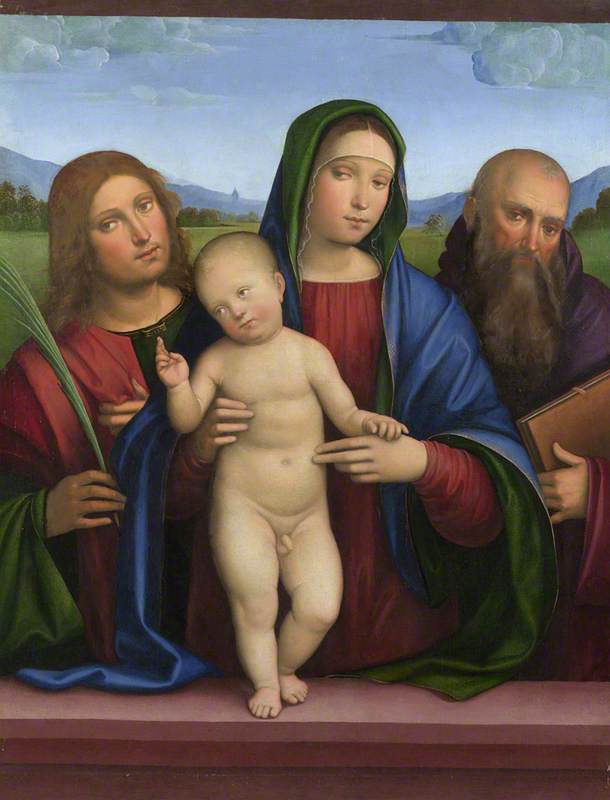 The Virgin and Child with Two Saints - Francesco Francia