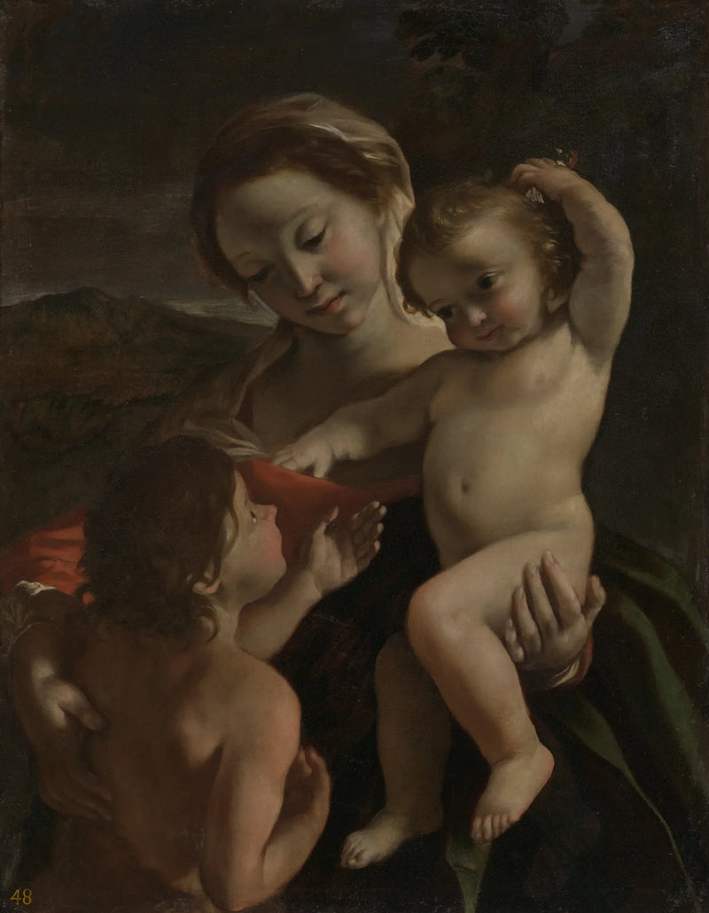 The Virgin and Child with the Young Saint John the Baptist - Giovanni Lanfranco