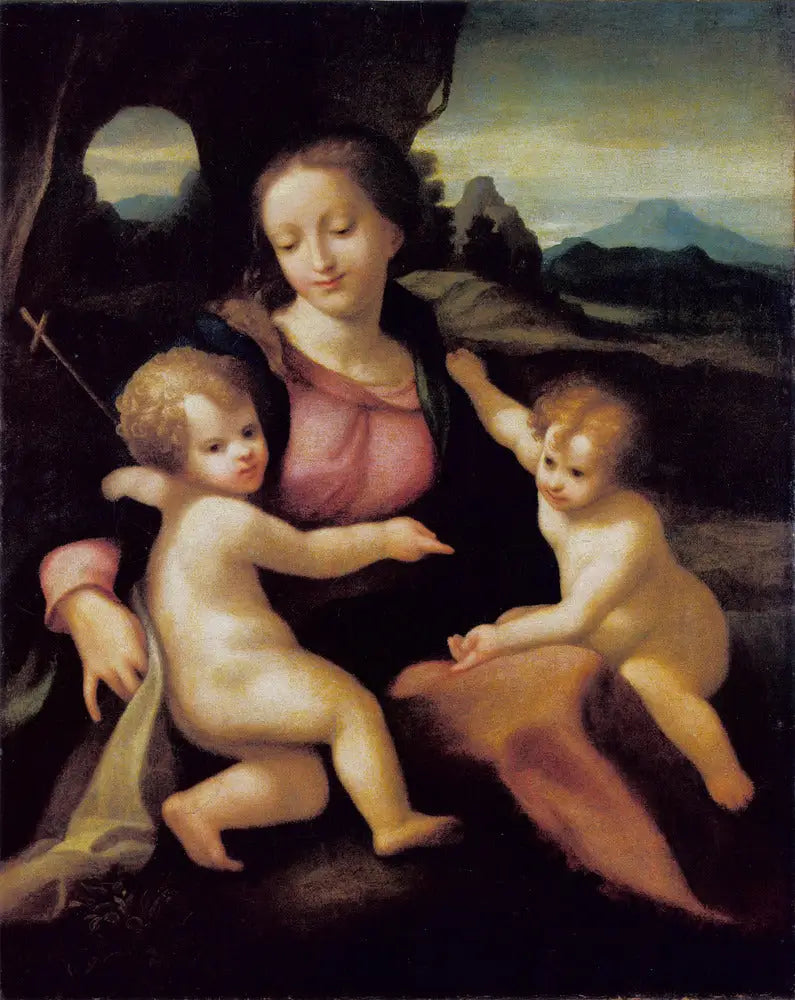 The Virgin and Child with the Little Saint John - Antonio da Correggio