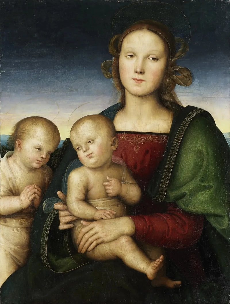 The Virgin and Child with the Little Saint John - Pietro Perugino