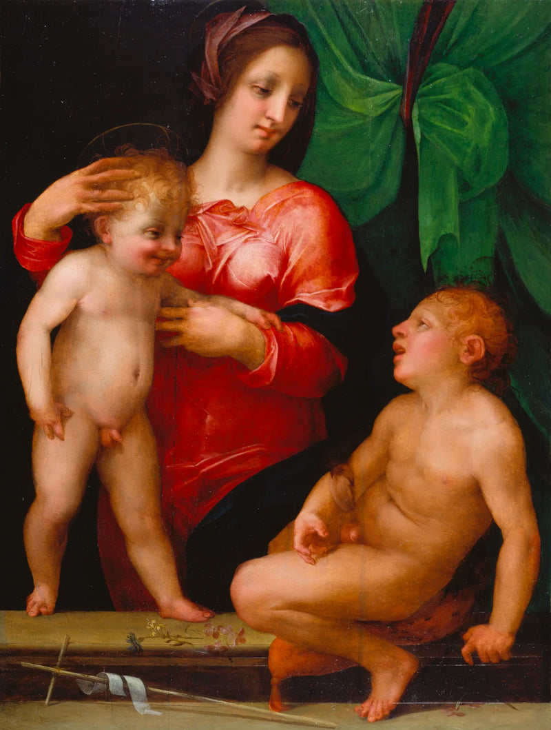 The Virgin and Child with the Little Saint John - Rosso Fiorentino
