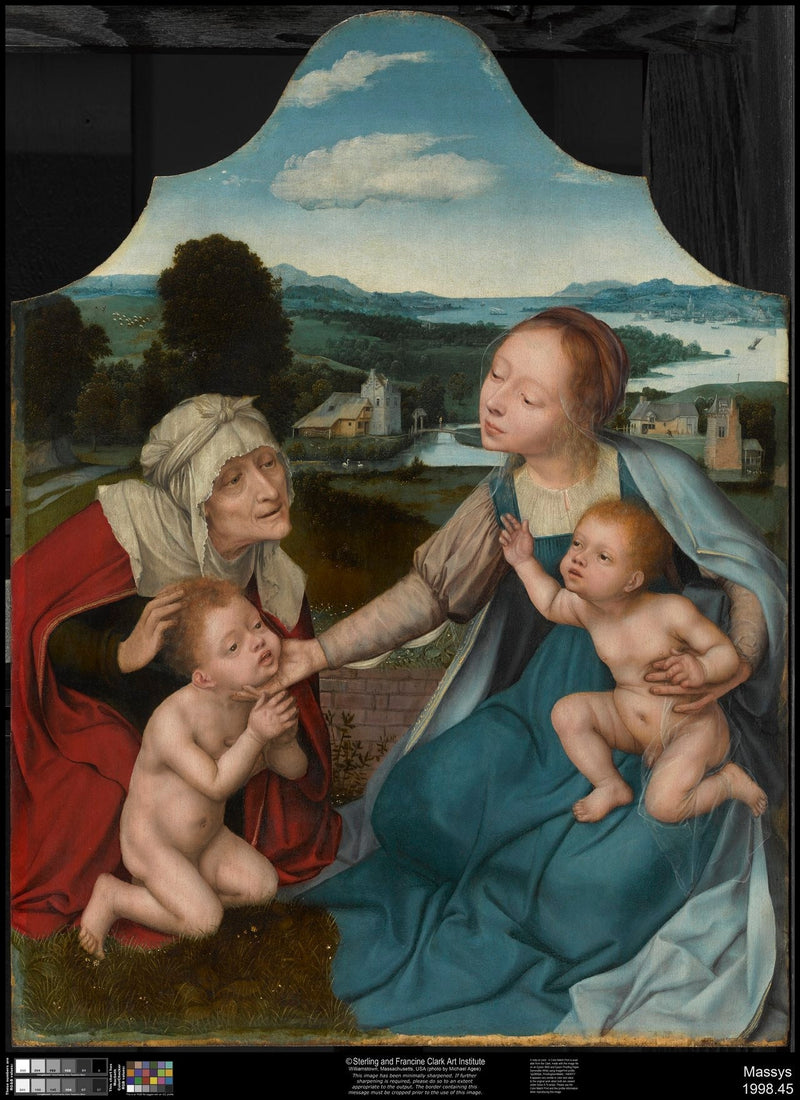 The Virgin and Child with Saints Elizabeth and John the Baptist - Quentin Metsys