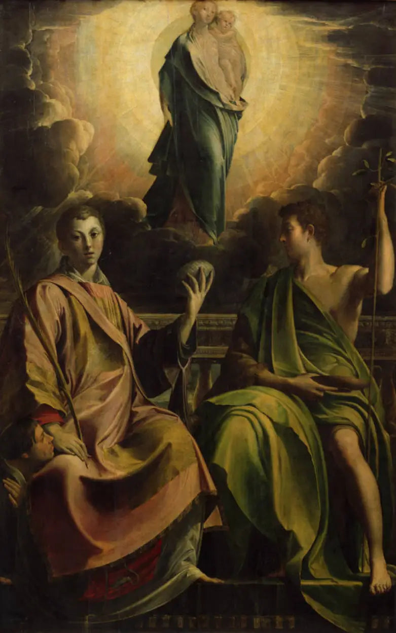 The Virgin and Child with Saints Stephen and John the Baptist - Parmigianino