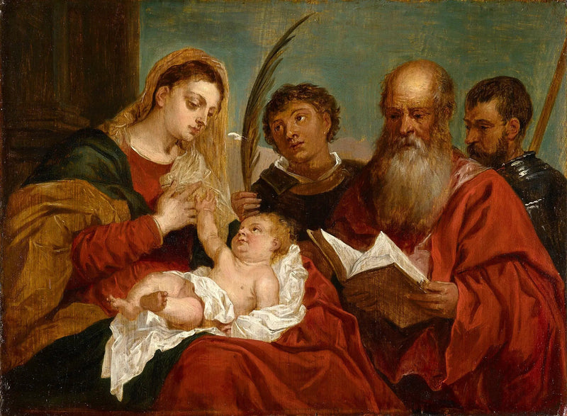 The Virgin and Child with Saints Stephen, Jerome, and Maurice - David Teniers the Younger