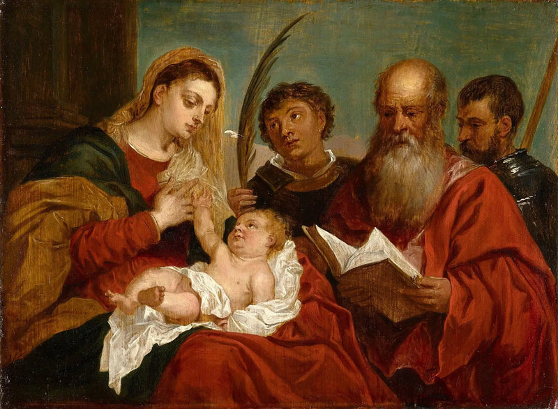 The Virgin and Child with Saints Stephen, Jerome, and Maurice - David Teniers the Younger
