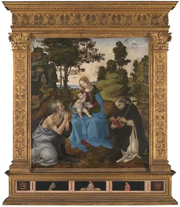 The Virgin and Child with Saints Jerome and Dominic - Filippino Lippi
