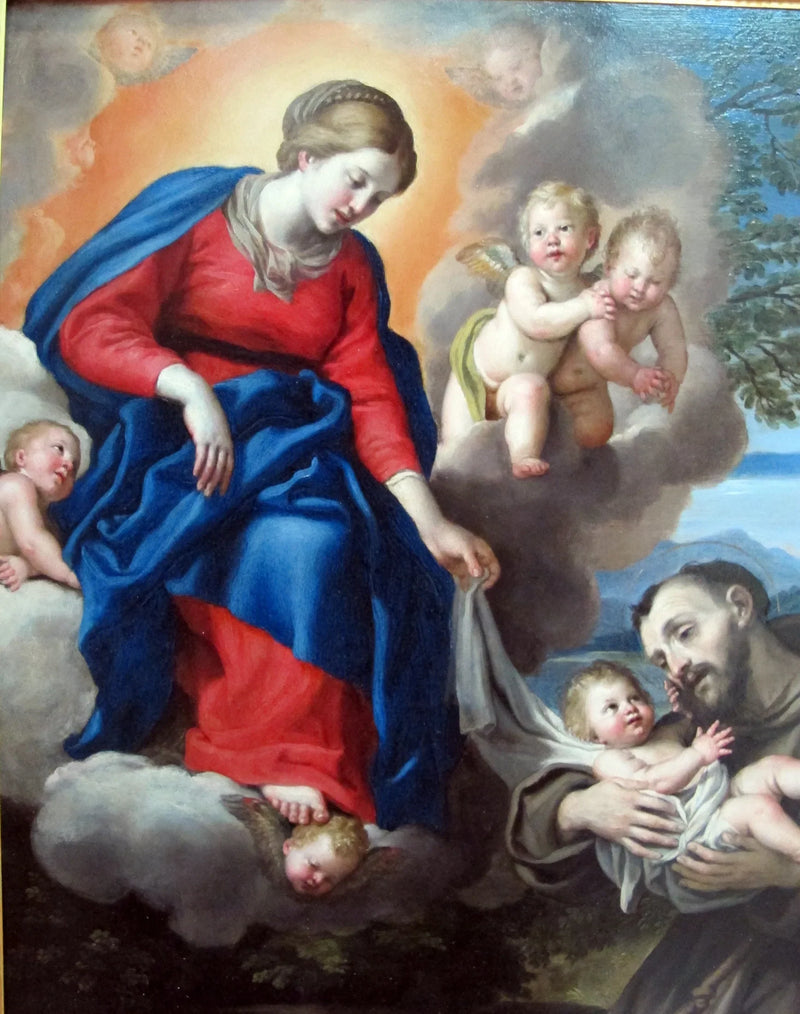 The Virgin and Child with Saint Francis - Domenichino