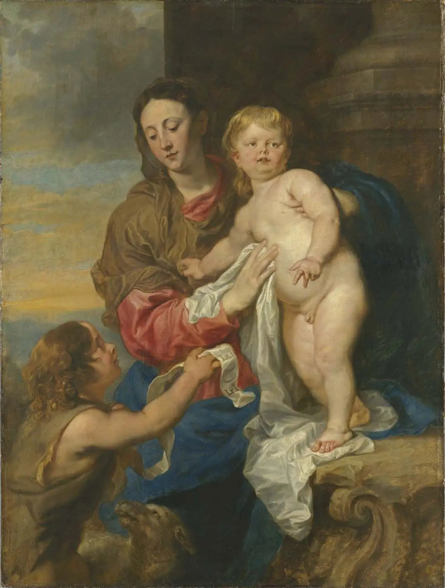 The Virgin and Child with the Infant Saint John - Antoine van Dyck