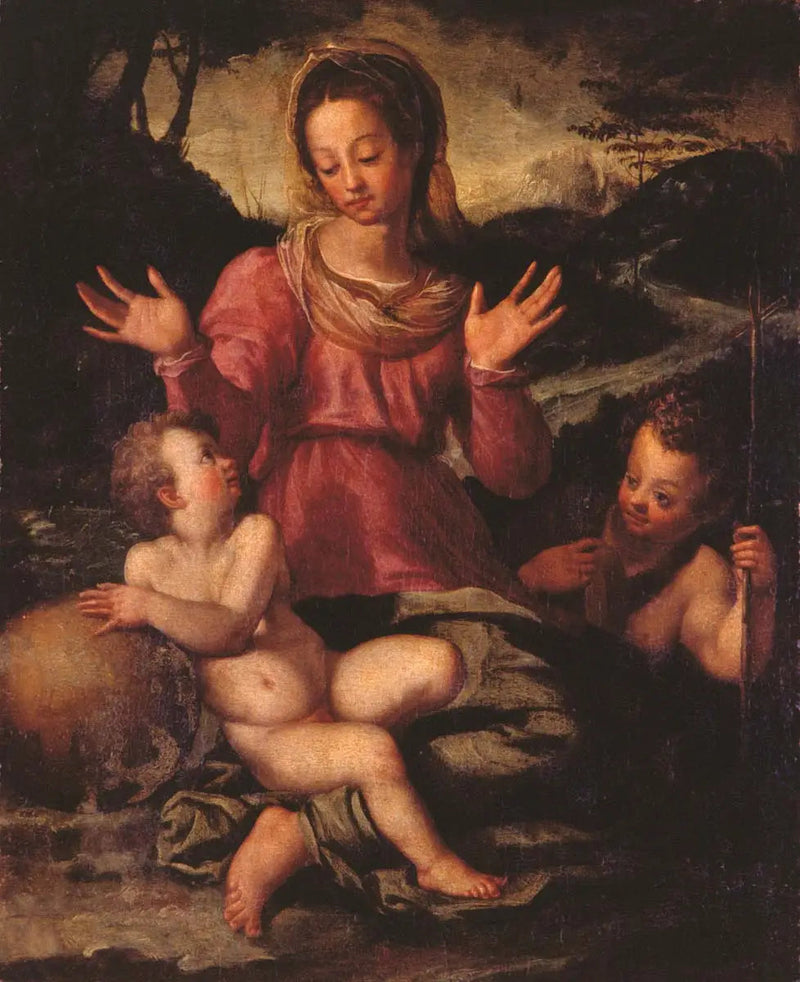 The Virgin and Child with Saint John the Baptist - Andrea del Sarto
