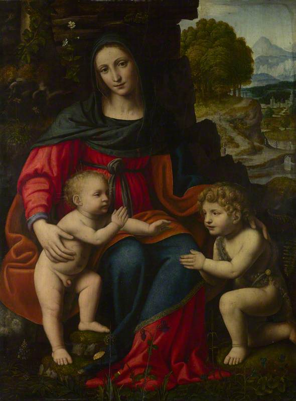 The Virgin and Child with Saint John - Bernardino Luini