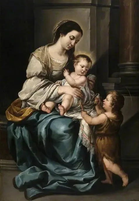 The Virgin and Child with Saint John the Child, "La serrana" - Bartolomé Esteban Murillo