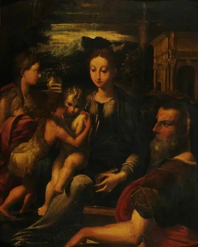 The Virgin and Child with Saint Jerome, Mary Magdalene, and the Little Saint John - Parmigianino