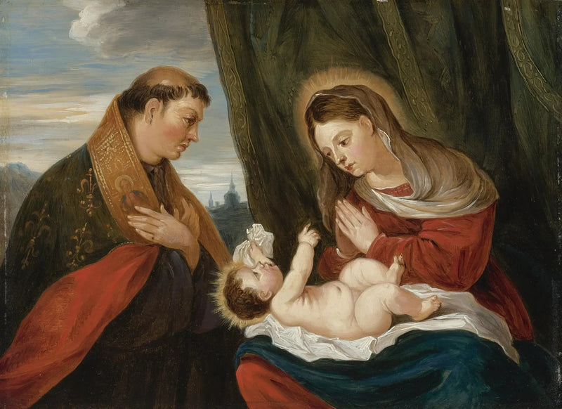 The Virgin and Child with Saint Louis of Toulouse - David Teniers the Younger