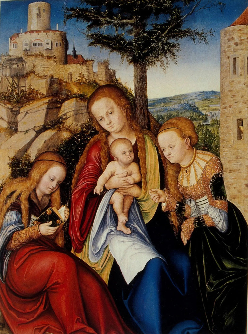 The Virgin and Child with Saint Barbara and Saint Catherine of Alexandria - Lucas Cranach the Elder