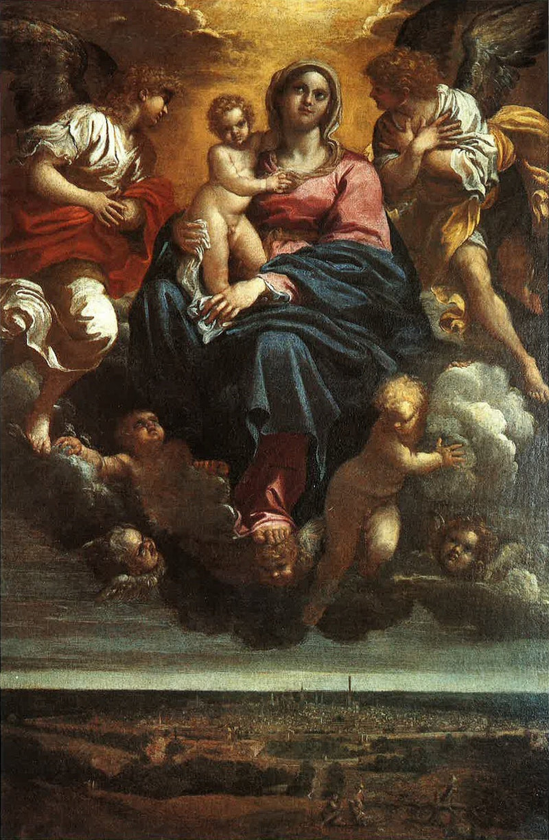 The Virgin and Child in Glory over the City of Bologna - Annibale Carracci