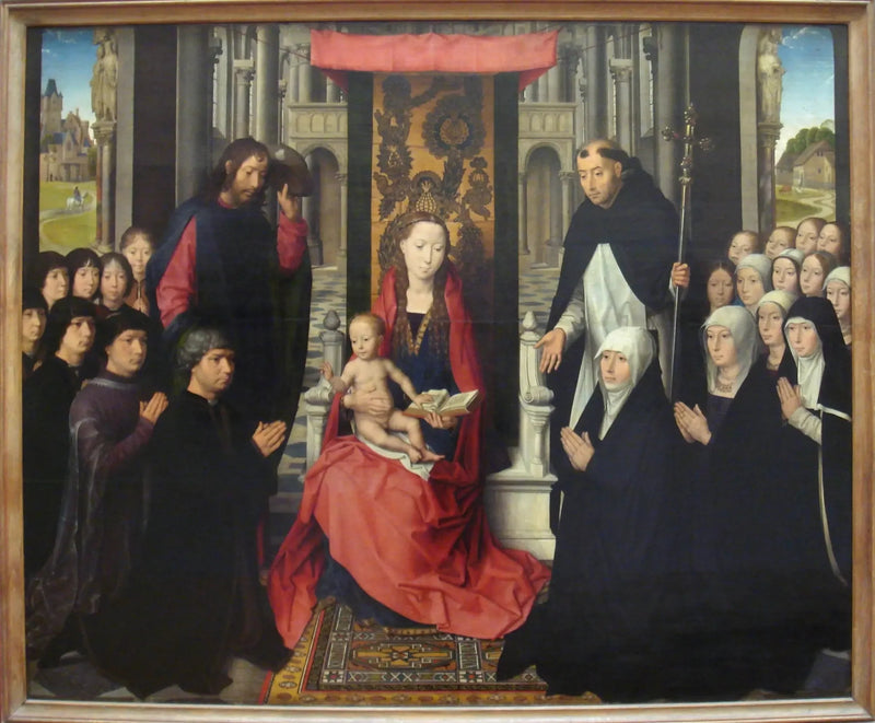 The Virgin and Child between Saint James and Saint Dominic - Hans Memling