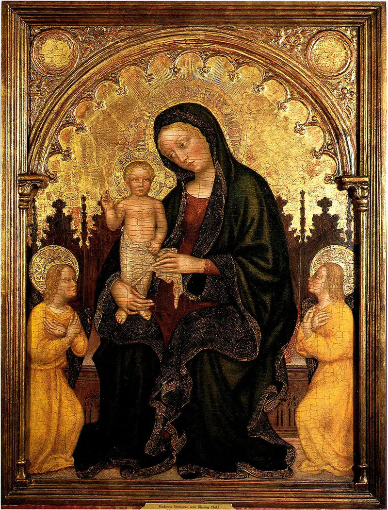 The Virgin and Child with Two Angels - Gentile da Fabriano