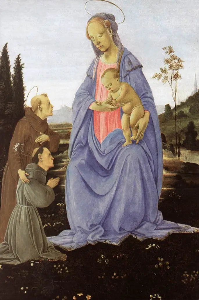 The Virgin and Child, Saint Anthony of Padua, and a Brother - Filippino Lippi