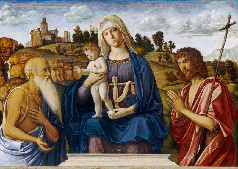 The Virgin and Child, Saint Jerome and Saint John the Baptist - Cima da Conegliano