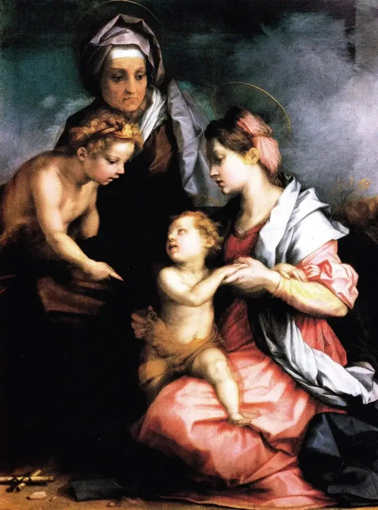 The Virgin and Child, Saint Elizabeth and Saint John - Andrea del Sarto