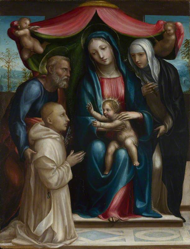 The Virgin and Child with Saints and a Donor - Il Sodoma (Giovanni Antonio Bazzi)