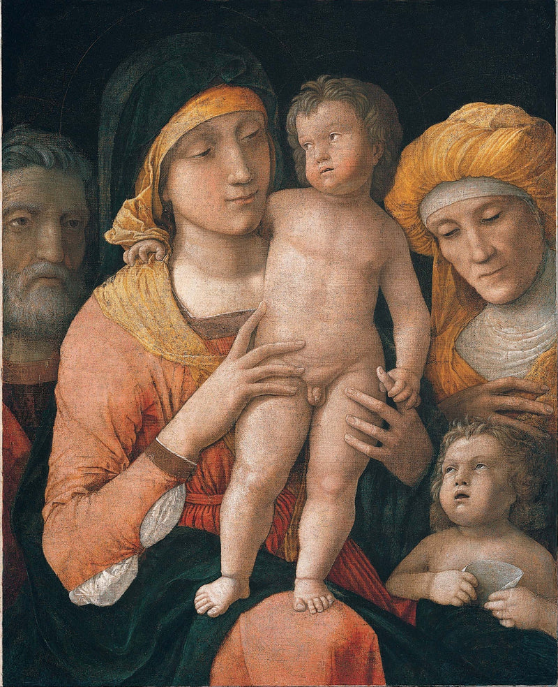 The Virgin and Child with Saints Joseph, Elizabeth, and John the Baptist - Andrea Mantegna