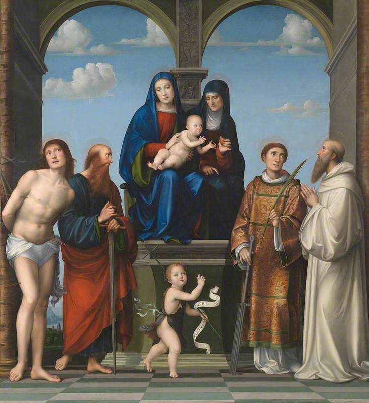 The Virgin and Child with Saint Anne and Other Saints - Francesco Francia