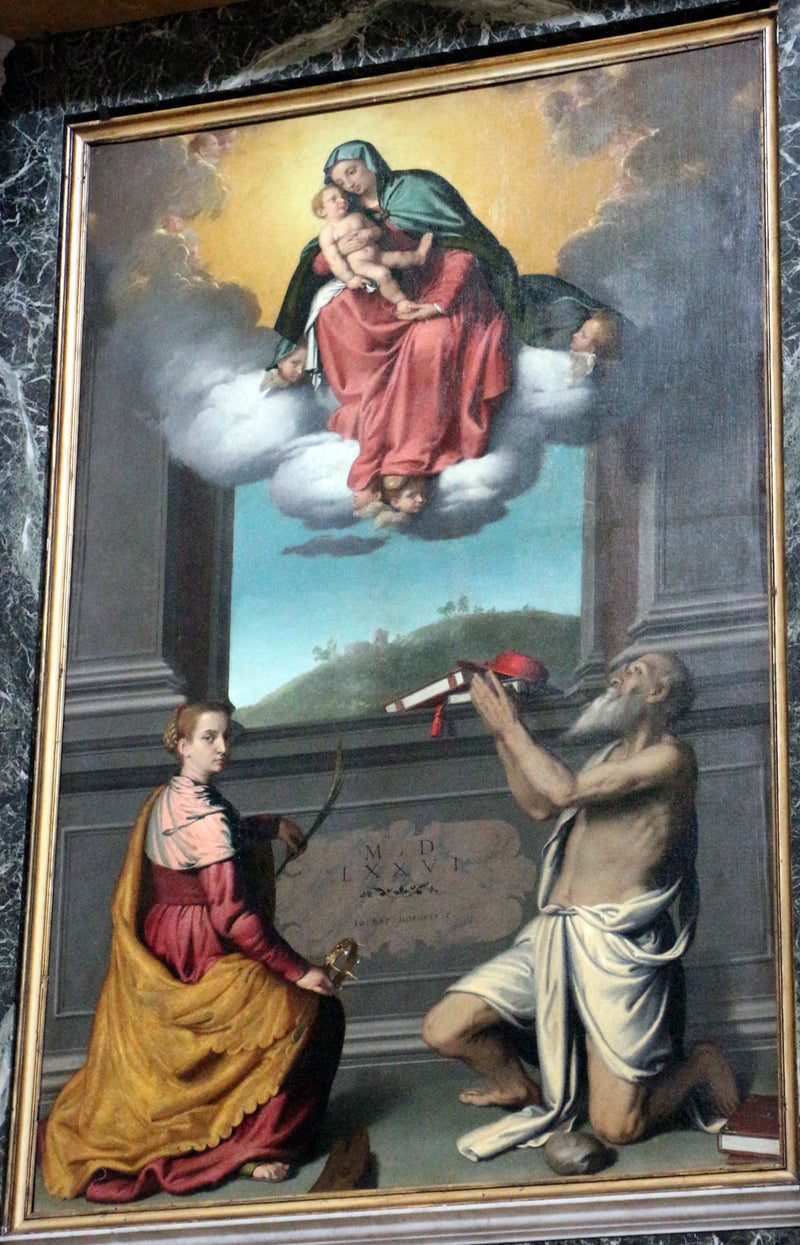 The Virgin and Child in Glory with Saints - Giovanni Battista Moroni