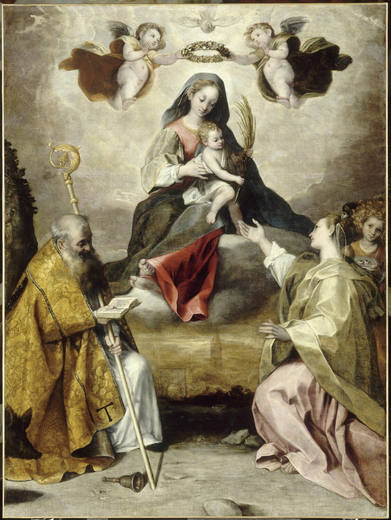 The Virgin and Child in Glory with Saint Anthony Abbot and Saint Lucy - Federico Barroci